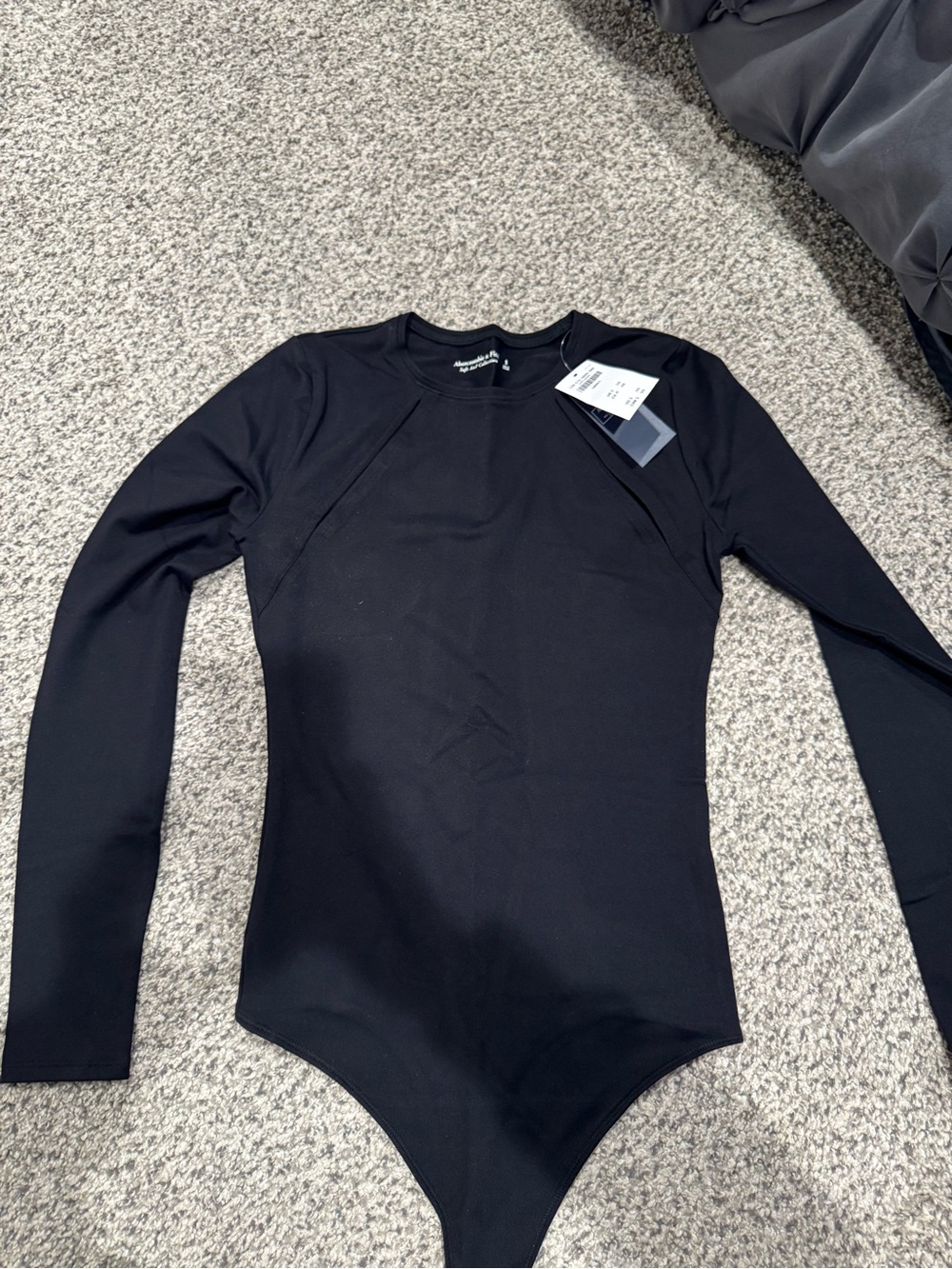 A&F Black Long-Sleeve Women's body Bodysuit